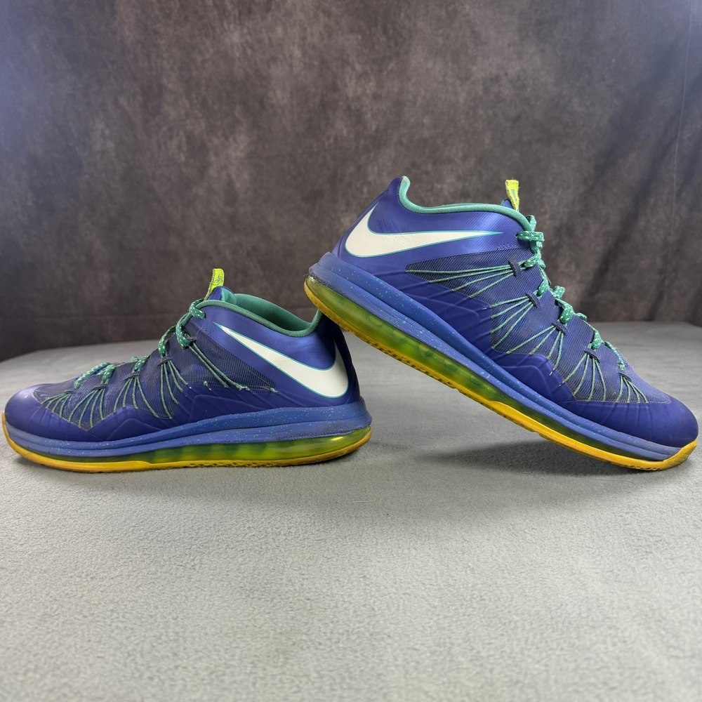 Nike LeBron X Low Sprite Treasure Blue Volt Basketball Shoes 579765-400 Mens